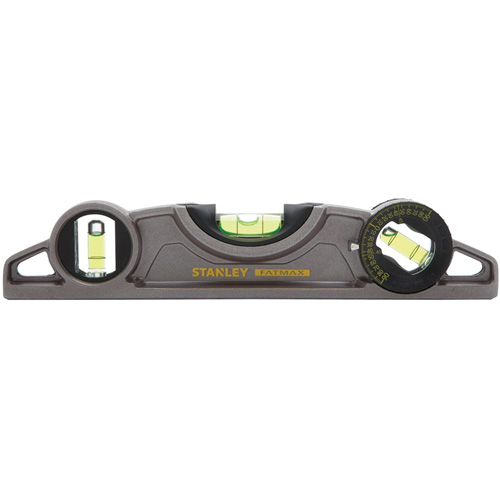 Niveau torpille moul&eacute; Fatmax, 9" lo, Aluminium, 3 fioles, Magn&eacute;tique MAS Chibougamau