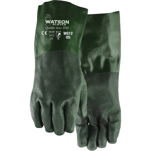 Dura Dip Gloves, 12" L, PVC, Jersey Inner Lining MAS Chibougamau
