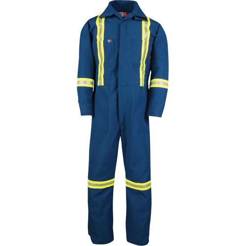 Dupont Nomex&reg; IIIA Deluxe Coveralls, Size 3X-Large (Tall), Royal Blue, 6 cal/cm² MAS Chibougamau