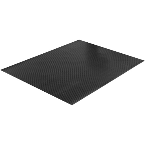 Wide Rib Matting, Runner, 4' x 75' x 1/8", Black MAS Chibougamau
