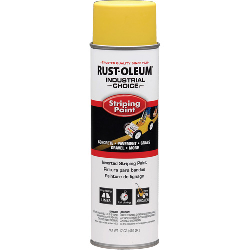 Industrial Choice&reg; S1600 System Inverted Striping Spray Paint, Yellow, 18 oz., Aerosol Can MAS Chibougamau