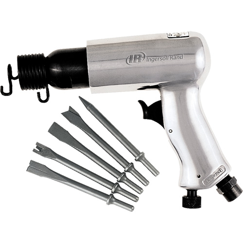 Air Hammer with Chisel Set, 3 CFM, 1/4" NPT, 3500 BPM, 11/16" x 2-5/8" (17.46mm x 66.68mm) MAS Chibougamau