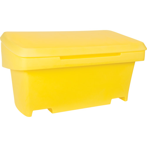 Contenant de rangement robuste pour l'ext&eacute;rieure pour sel et sable, 24" x 48" x 24", 10 pi³, Jaune MAS Chibougamau