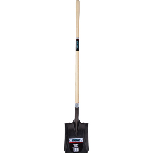 Heavy-Duty Square Shovel, Hardwood, Carbon Steel Blade, Straight Handle, 48" Long MAS Chibougamau