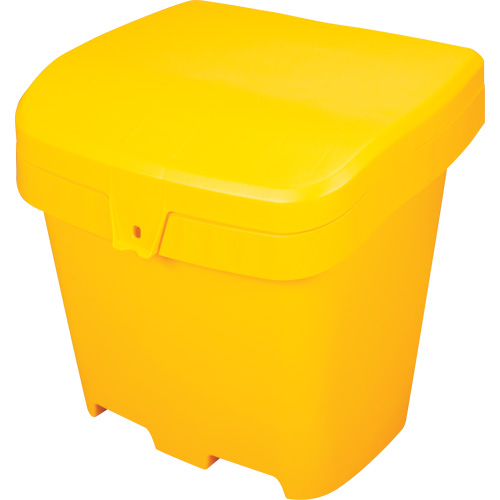 Salt & Sand Storage Bins, With Hasp, 21" x 27" x 26", 4.24 cu. ft., Yellow MAS Chibougamau