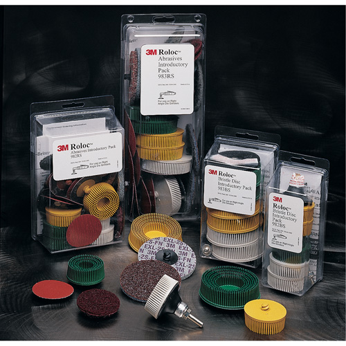 Scotch-Brite Roloc Bristle Disc Kit, Ceramic, 50, 80, 120 Grit, 2" Dia. MAS Chibougamau