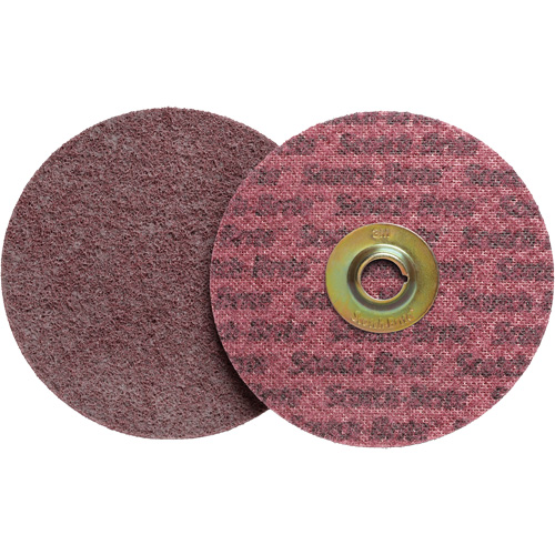Disque de conditionnement de surface Scotch-Brite Roloc, 2" dia., Grain Moyen, Oxyde d'aluminium MAS Chibougamau