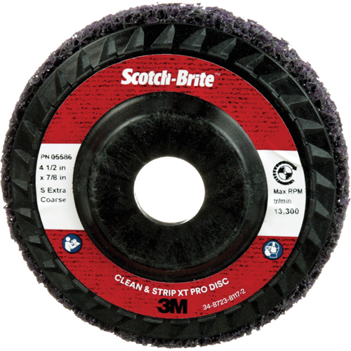 Disque Clean and Strip XT Pro XO-DC Scotch-Brite, 4-1/2" dia., Grain Extra grossier, Carbure de silicium MAS Chibougamau