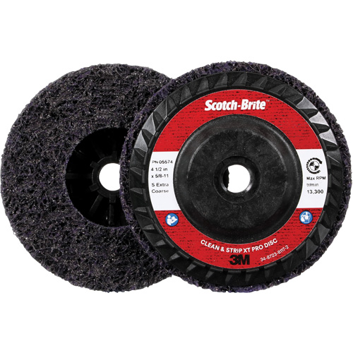 Scotch-Brite Clean and Strip XT Pro Disc XO-DC, 4-1/2" Dia., Extra Coarse Grit, Silicon Carbide MAS Chibougamau