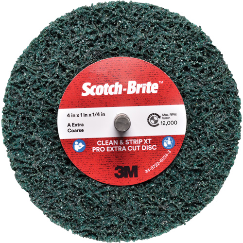 Disque Clean and Strip XT Pro Extra Cut Disc XC-DC Scotch-Brite, 4" dia., Grain Extra grossier, Oxyde d'aluminium MAS Chibougamau