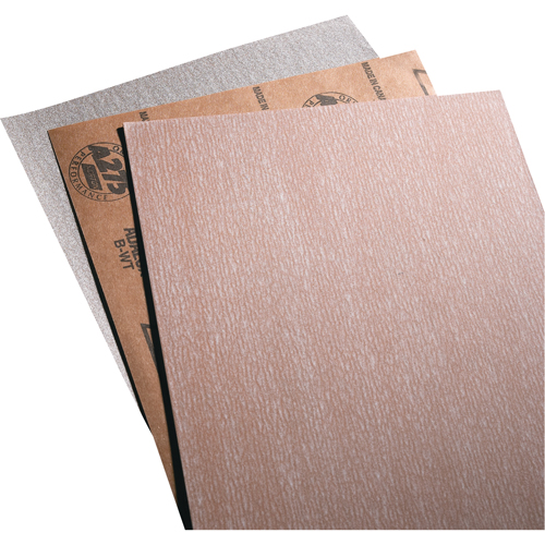 Sandpaper, Paper Sheets - No-Fil Adalox A275, 9" x 11", 80 Grit, Aluminum Oxide MAS Chibougamau