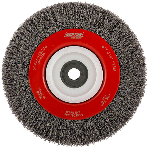 Roue d'&eacute;tabli sertie, 6" dia., Fils 0,014", Arbre 1/2"-2 MAS Chibougamau