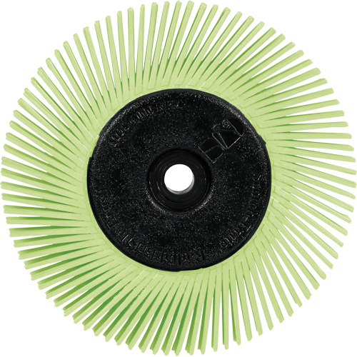 Scotch-Brite Type A Precision Radial Bristle Brush PN-RB with Adapter, Ceramic, 50+ Grit, 6" Dia. MAS Chibougamau