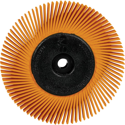 Scotch-Brite Type A Precision Radial Bristle Brush PN-RB with Adapter, Ceramic, 80+ Grit, 6" Dia. MAS Chibougamau