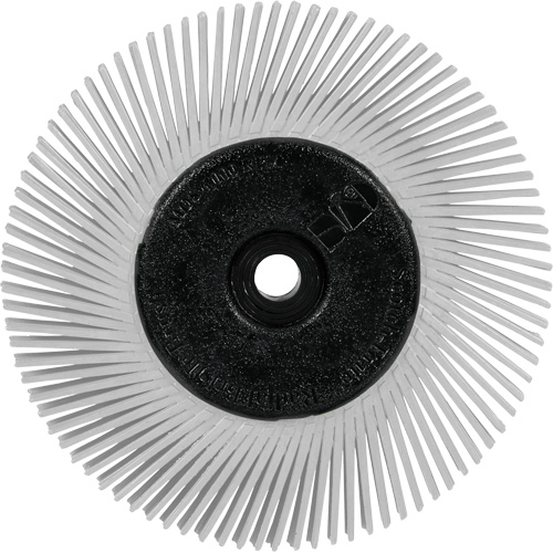 Scotch-Brite Type A Precision Radial Bristle Brush PN-RB with Adapter, Ceramic, 120+ Grit, 6" Dia. MAS Chibougamau