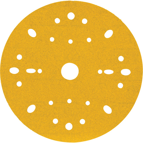 Disque abrasif dor&eacute; Hookit, dia 6", Grain 240, Oxyde d'aluminium, Poids C MAS Chibougamau