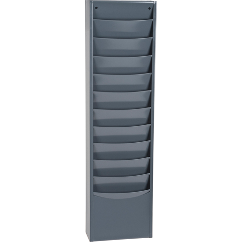 Literature Storage Racks, Stationary, 11 Slots, Steel, 9-3/4" W x 4-1/8" D x 36" H MAS Chibougamau