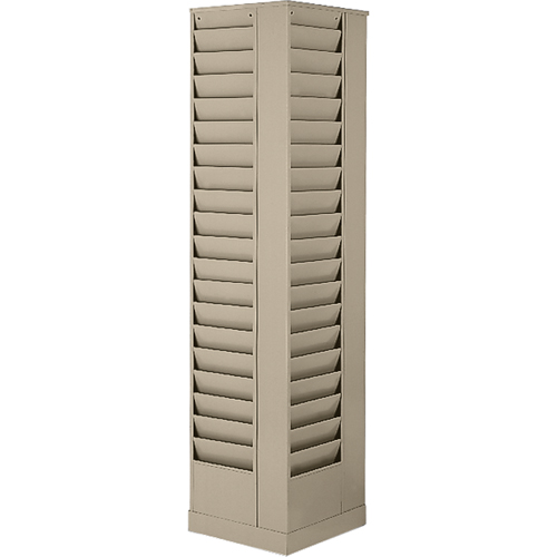 Literature Storage Racks, Rotating, 23 Slots, Steel, 14-1/8" W x 14-1/8" D x 66" H MAS Chibougamau