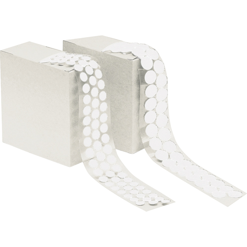 Attache en rondelle, Crochet, 1/2" dia., Adh&eacute;sif, Blanc MAS Chibougamau