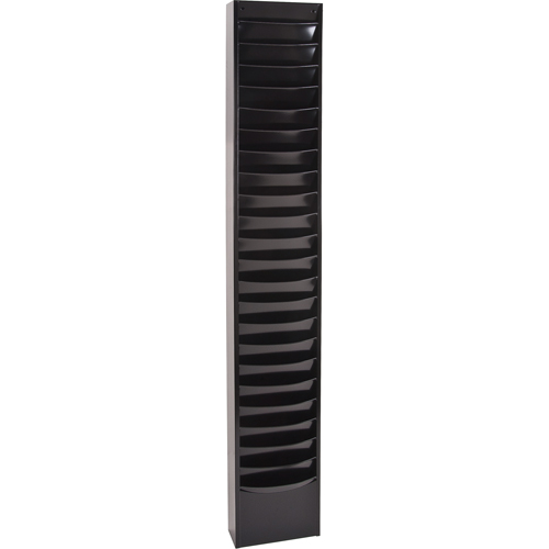 Literature Storage Racks, Stationary, 23 Slots, Steel, 9-3/4" W x 4-1/8" D x 65-1/2" H MAS Chibougamau