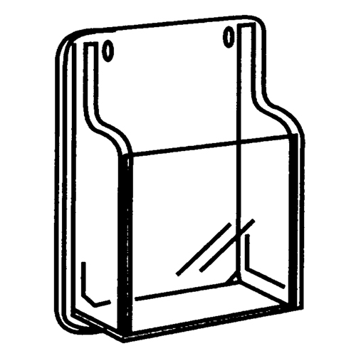 Literature Displays, Wall Mount, 9 Slots, Plastic, 30" W x 2" D x 36-7/8" H MAS Chibougamau