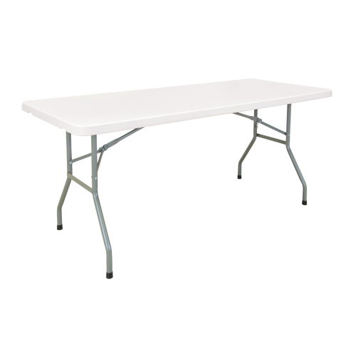 Folding Table, Rectangular, 60" L x 30" W, Polyethylene, White MAS Chibougamau