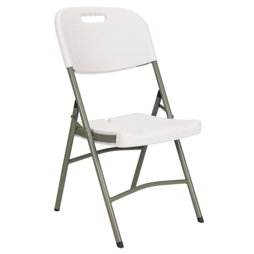 Folding Chairs, Polyethylene, White, 350 lbs. Weight Capacity MAS Chibougamau