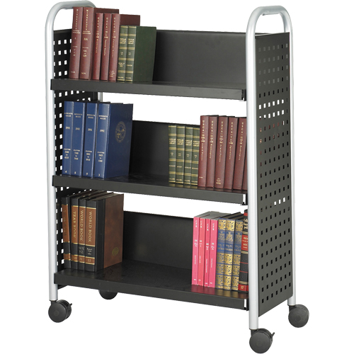 Chariots pour livres Scoot, 200 lb Capacit&eacute;, Noir, 14-1/4" p x 33" la x 44-1/4" h, Acier MAS Chibougamau