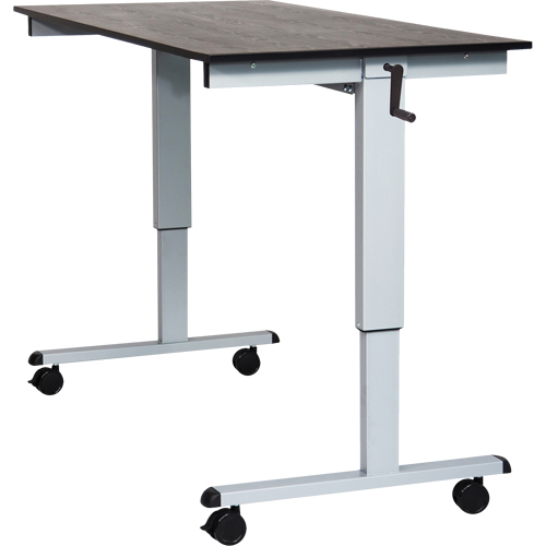 Bureau ajustable pour travail assis et debout, , 48-1/2" h x 59" la x 29-1/2" p, Noir MAS Chibougamau