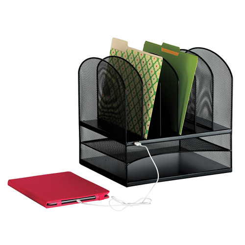 Organisateur de bureau avec alimentation USB Onyx MAS Chibougamau