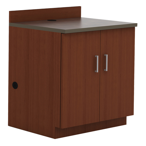 Modular Base Cabinet, Melamine, 2 Shelves, 39" H x 36" W x 25" D, Mahogany MAS Chibougamau