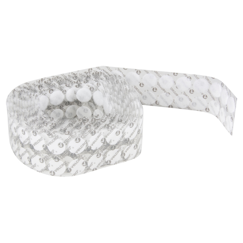 Fastener Coins, Hook & Loop, 3/4" Dia., Adhesive, White MAS Chibougamau