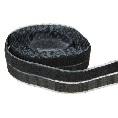 Fastener, Hook & Loop, 15' x 3/4", Adhesive, Black MAS Chibougamau