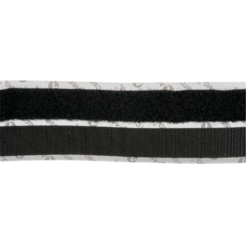 Fastener, Hook & Loop, 15' x 3/4", Adhesive, Black MAS Chibougamau