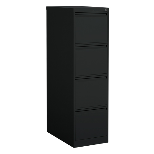 Classeur vertical, Acier, 4 tiroirs, 15-1/7" la x 25" p x 52" h, Noir MAS Chibougamau