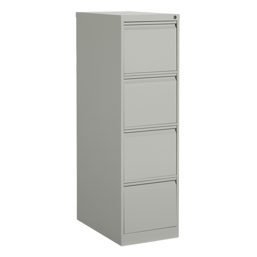 Vertical Filing Cabinet, Steel, 4 Drawers, 15-1/7" W x 25" D x 52" H, Grey MAS Chibougamau