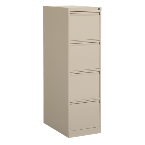 Vertical Filing Cabinet, Steel, 4 Drawers, 15-1/7" W x 25" D x 52" H, Beige MAS Chibougamau