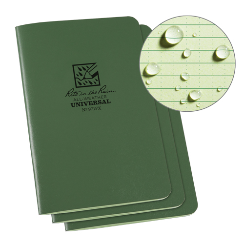 Notebook, Soft Cover, Green, 48 Pages, 4-5/8" W x 7" L MAS Chibougamau