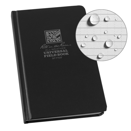 Bound Book, Hard Cover, Black, 160 Pages, 4-5/8" W x 7-1/4" L MAS Chibougamau