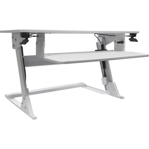 Goya Sit-Stand Workstation, Desktop Unit, 21" H x 35-2/5" W x 24" D, White MAS Chibougamau