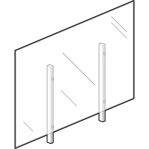 Vitre hygi&eacute;nique, 48" la x 36" h MAS Chibougamau