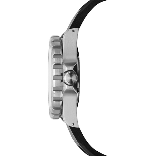 Large Diver's Automatic Watch, Digital, Battery Operated, 41 mm, Black MAS Chibougamau