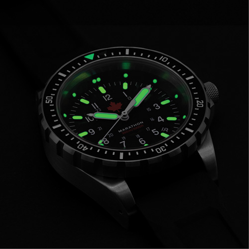Red Maple Jumbo Diver's Quartz Watch, Digital, Battery Operated, 46 mm, Black MAS Chibougamau