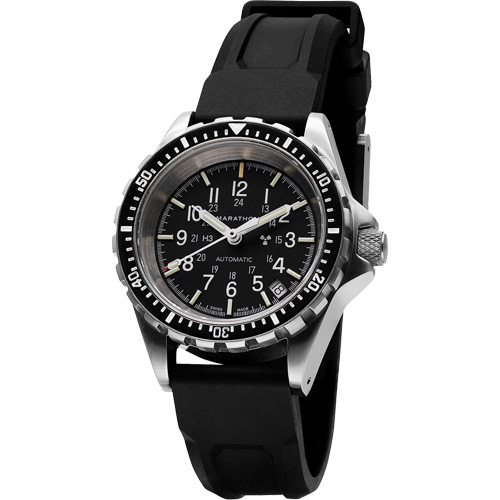 Steel Navigator with Date on Black 3-Piece Rubber Strap Kit, Digital, Battery Operated, 36 mm, Black MAS Chibougamau