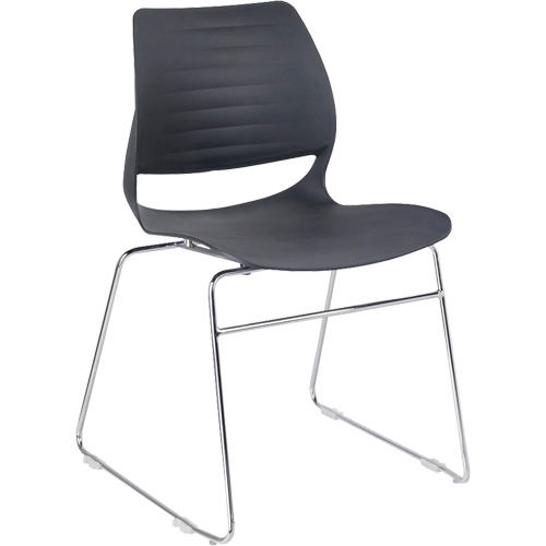 Chaises empilables, Polypropyl&egrave;ne, Hauteur 32", Capacit&eacute; 250 lb, Noir MAS Chibougamau