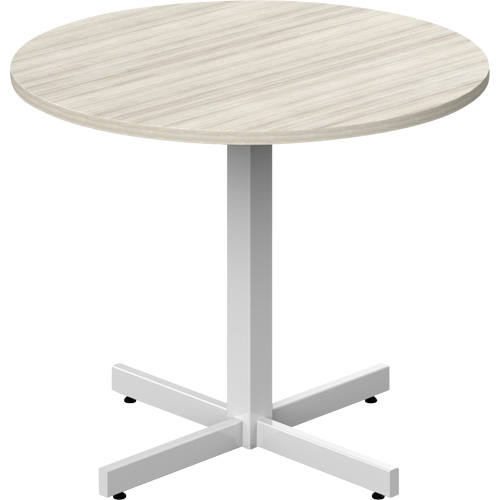 Table ronde &agrave; hauteur r&eacute;glable Newland, 36" lo x 36" la x 29" h, Dessus de 1", Stratifi&eacute;, Havane MAS Chibougamau