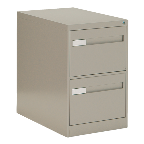 Vertical Filing Cabinet with Recessed Drawer Handles, 2 Drawers, 18.15" W x 26.56" D x 29" H, Beige MAS Chibougamau