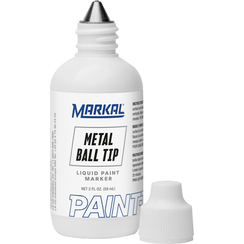 Marqueur Paint-Riter avec pointe en bille m&eacute;tallique, Liquide, Blanc MAS Chibougamau