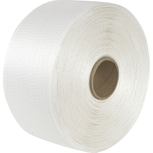 Feuillard en cordon tiss&eacute;, Cordon en polyester, 1/2" la x 3900' lo, Calibre Manuel MAS Chibougamau