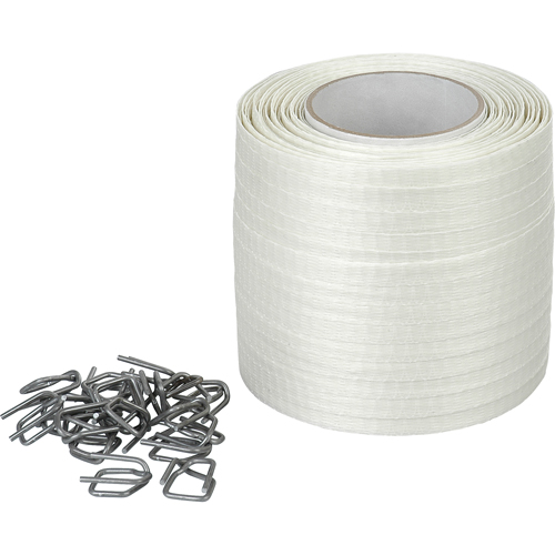 Woven Cord Strapping, Polyester, 1/2" W x 750' L MAS Chibougamau